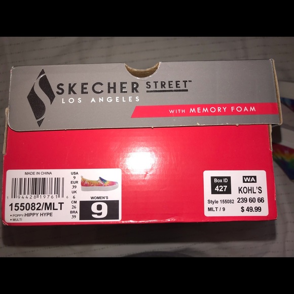 NWT Skechers Tie-Dye Sneakers Memory Foam. Sz. 9. - Picture 9 of 10
